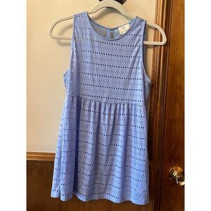 Pins and Needles Women's Blue Eyelet Sleeveless A-Line Shirt Size M‎